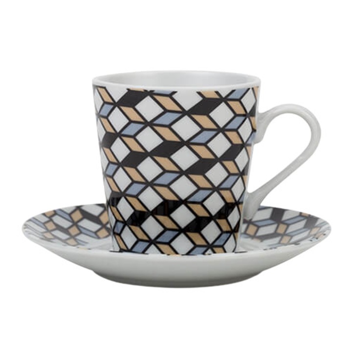 Set 6 cesti portelan pentru cafea, 110 ml, NAVA NV 208 041