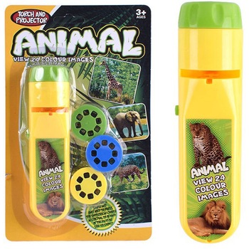 Lanterna proiector cu 3 diapozitive Animale, Bambinice Lanterna proiector cu 3 diapozitive Animale, Bambinice