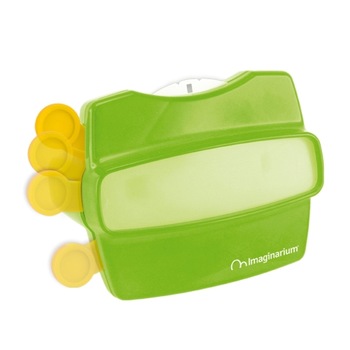 Ochelari Imaginarium Dino 3D, verde, pentru diapozitize cu dinozauri, 3 discuri cu 21 de imagini Ochelari Imaginarium Dino 3D, verde, pentru diapozitize cu dinozauri, 3 discuri cu 21 de imagini