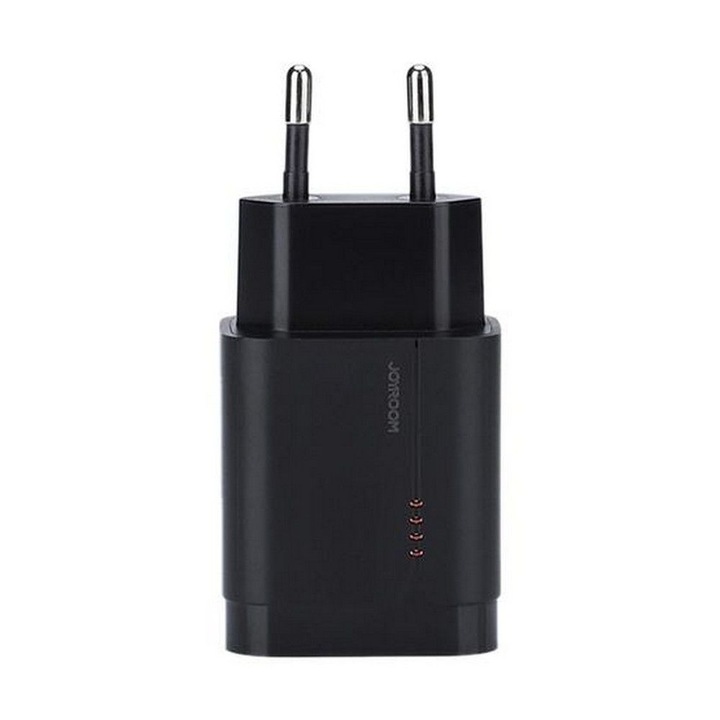 Incarcator retea Joyroom L-QP182, USB/USB-C, Quick Charge 3.0, 18W, LED, Negru