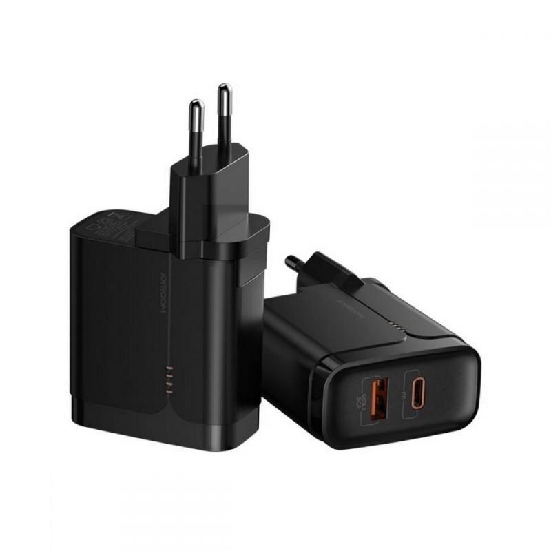 Incarcator retea Joyroom L-QP361, USB/USB-C, Quick Charge 3.0, 36W, LED, Negru