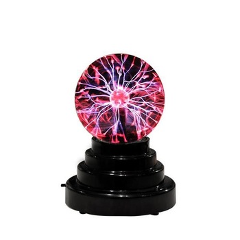 Glob decorativ Plasma Ball, 14x10x10, Plastic/Sticla, Negru Glob decorativ Plasma Ball, 14x10x10, Plastic/Sticla, Negru