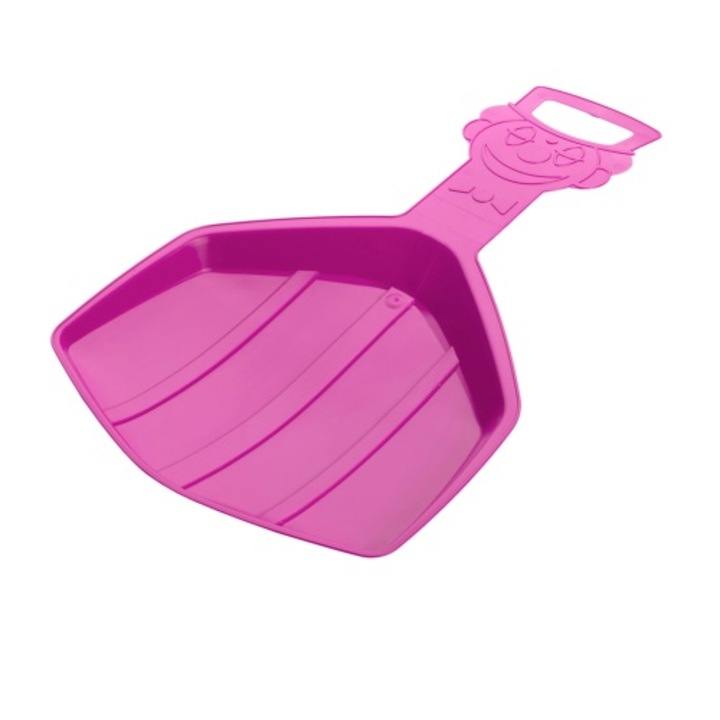 Sanie placa cu clovn, din plastic, roz, 57x33 cm