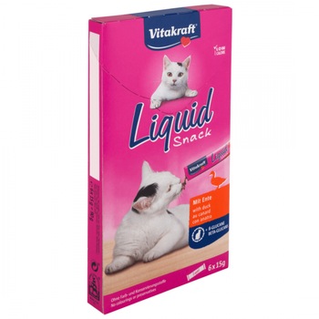 Snack lichid pentru pisici Vitakraft Rata 6x15g Snack lichid pentru pisici Vitakraft Rata 6x15g
