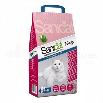 Nisip pentru litiera Sanicat 7Days Aloe 4L Nisip pentru litiera Sanicat 7Days Aloe 4L