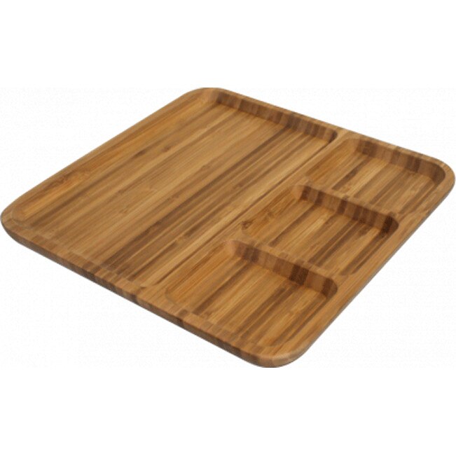Tava servire bambus RAKI cu 4 compartimente 18x28xh1,6cm