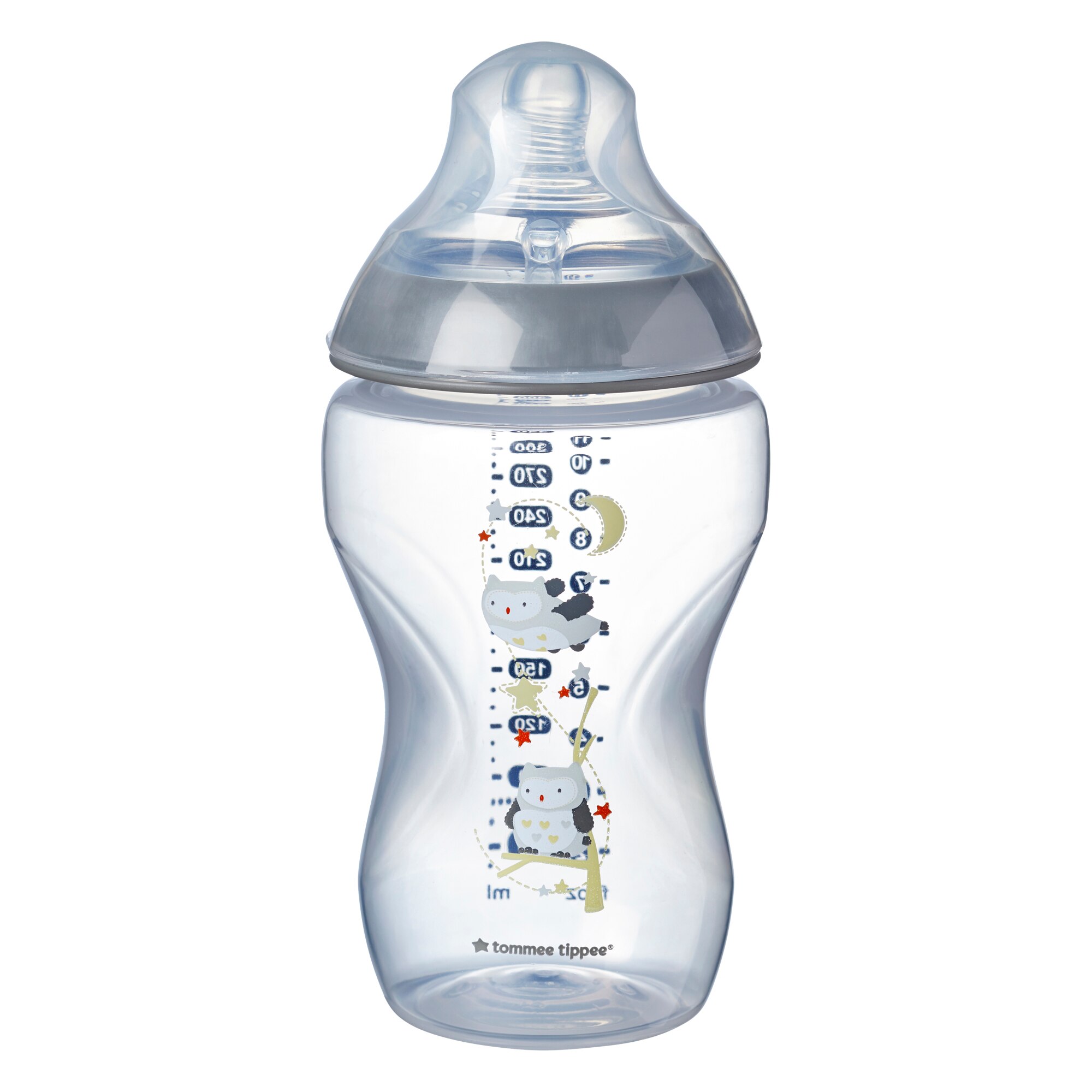 Biberon Tommee Tippee Closer to Nature, 340 ml, PP, Bufnita, 3 luni +, 1 buc