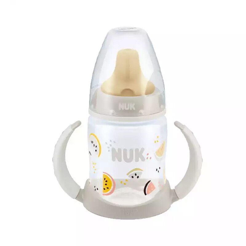 Biberon cu cioc si manere 150 ml 6+ luni Nuk First Choice 215264G, Gri,