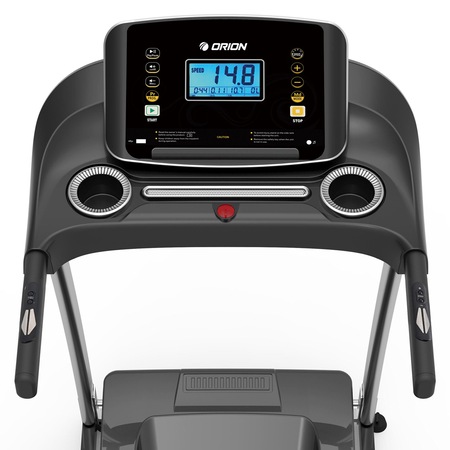 Banda de alergat electrica Orion CORE Y300, Bluetooth, Kinomap, FitShow, greutatea maxima a utilizatorului 100 kg, inclinare manuala, pliabila