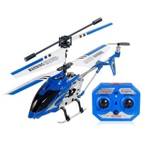 Elicopter cu telecomanda GYRO, 3.5 channel, 10 m, Giroscop, Rezistenta socuri, Albastru
