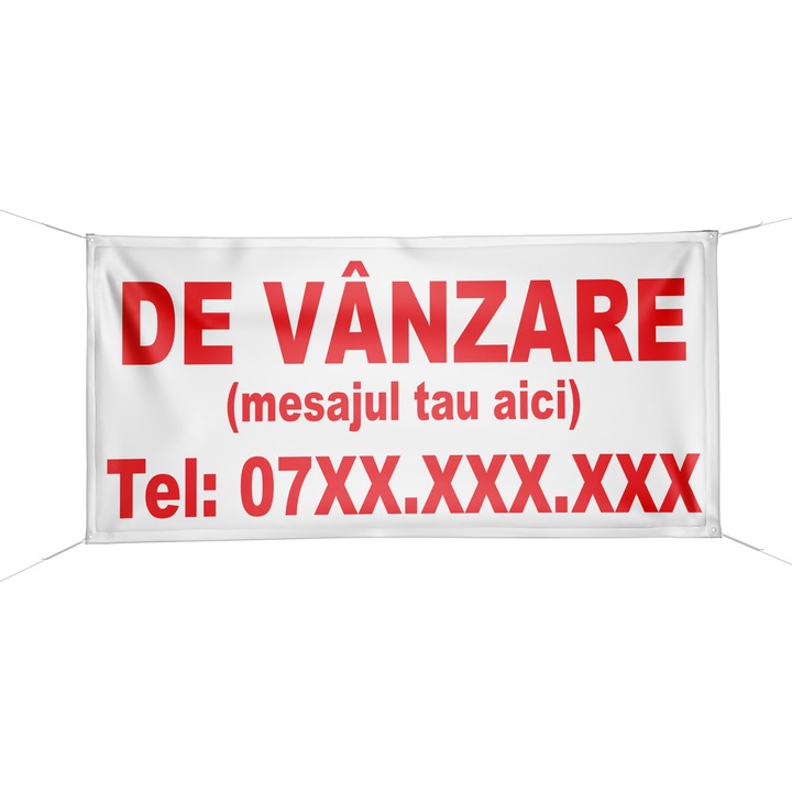 Banner publicitar " De vanzare" , TIDA-RO, 100x200cm