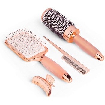 Set perii de par si clama cu finisaj rose gold Beautify 4000138 Set perii de par si clama cu finisaj rose gold Beautify 4000138