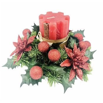 Aranjament masa, Lumanare, Eventissimi, Rosu / Verde Aranjament masa, Lumanare, Eventissimi, Rosu / Verde