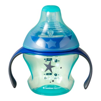 Cana de tranzitie, Tommee Tippee, 150 ml, 4-7 luni, Albastru, 1 buc Cana de tranzitie, Tommee Tippee, 150 ml, 4-7 luni, Albastru, 1 buc