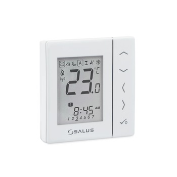 Termostat Wireless, Salus VS10WRF, alb, programabil, montaj in doza Termostat Wireless, Salus VS10WRF, alb, programabil, montaj in doza