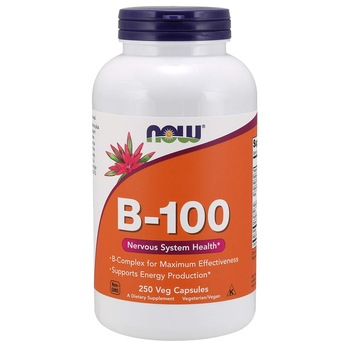 Supliment alimentar Now Foods Vitamina B-100, 250 Capsule Supliment alimentar Now Foods Vitamina B-100, 250 Capsule