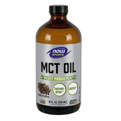 Supliment alimentar Now Sports Ulei MCT 100% Pur 473 ml Ciocolata Mocha