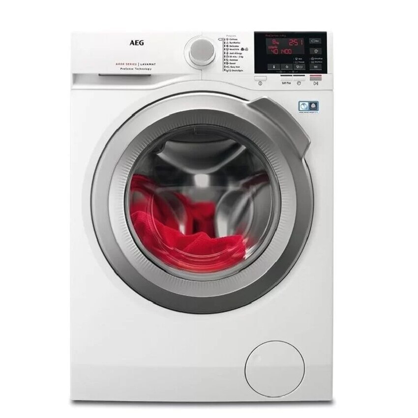 Masina de spalat rufe AEG L6FEG48S, Clasa A+++, Prosense,Capacitate 8 kg, 1400 rotatii. Alb