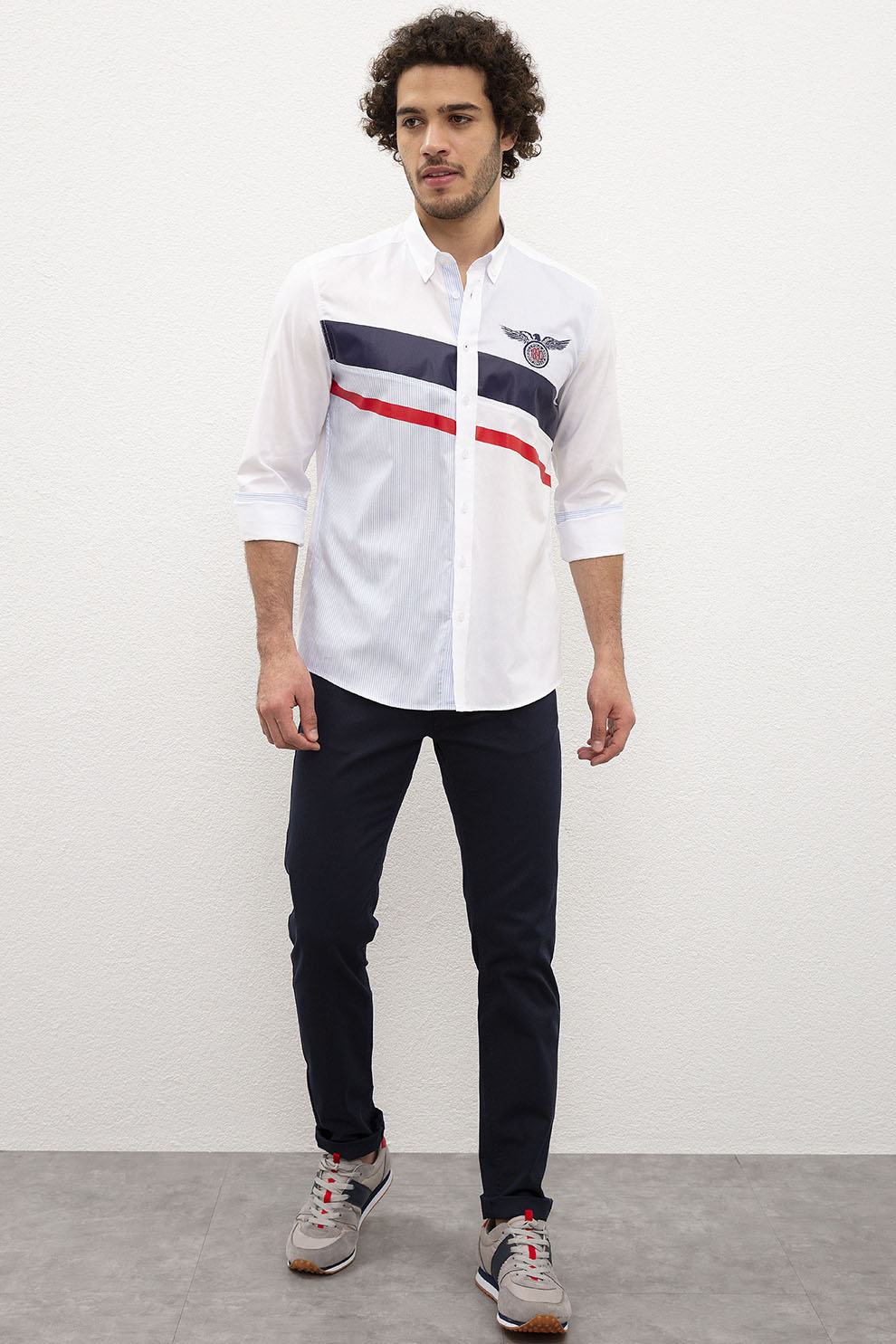 U.S. Polo Assn., Pantaloni slim fit, Bleumarin inchis