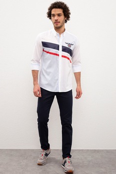 U.S. Polo Assn., Pantaloni slim fit, Bleumarin inchis U.S. Polo Assn., Pantaloni slim fit, Bleumarin inchis