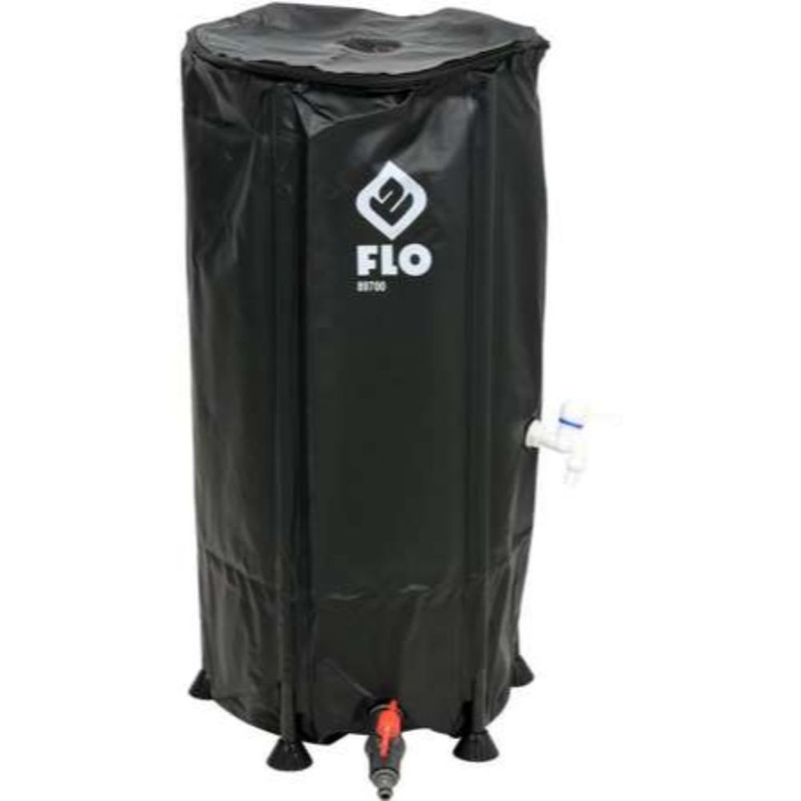 Rezervor apa de ploaie, Flo, PVC, UV, 100 L, Negru