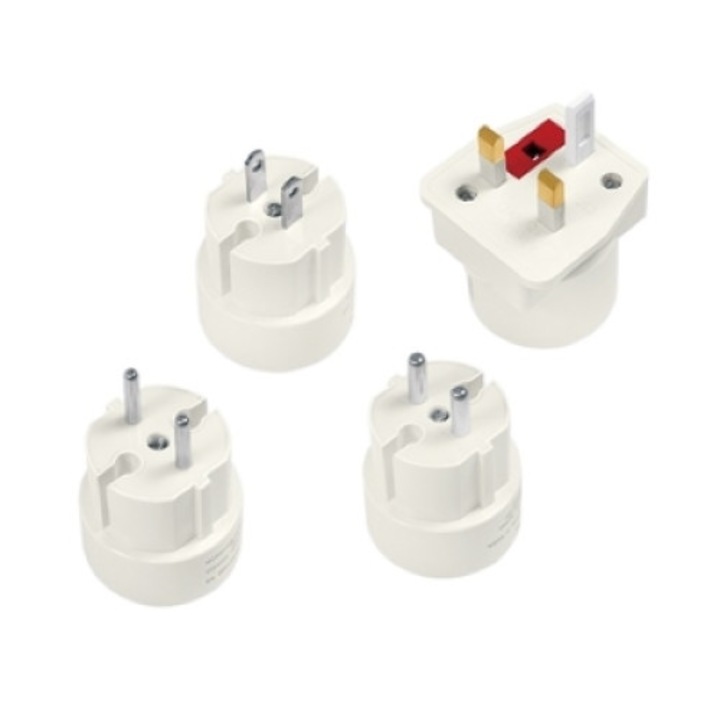 Érintkezőadapter, Logilink PA0186, fehér, Power Travel Adapter, 4 az 1-ben