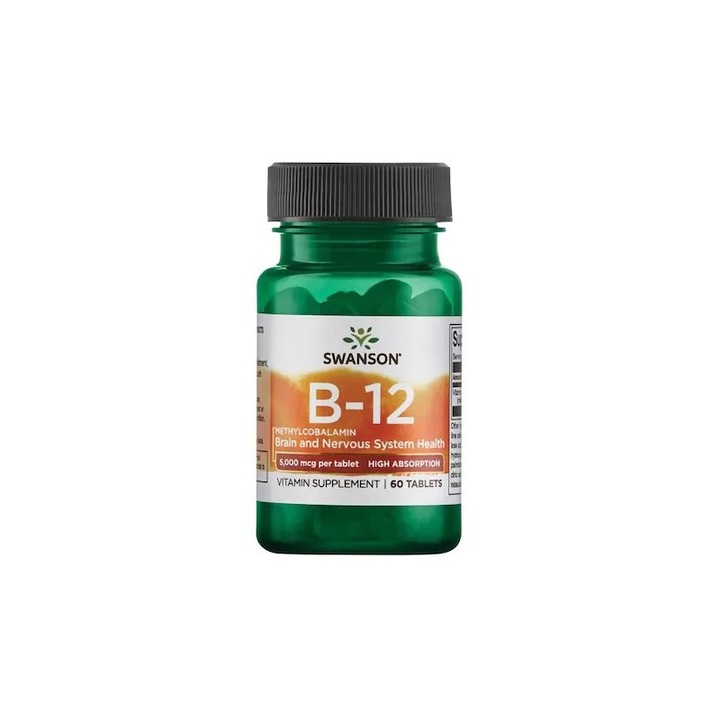 Supliment alimentar, Swanson, Methylcobalamin B-12 5000 mcg, 60 Tablete