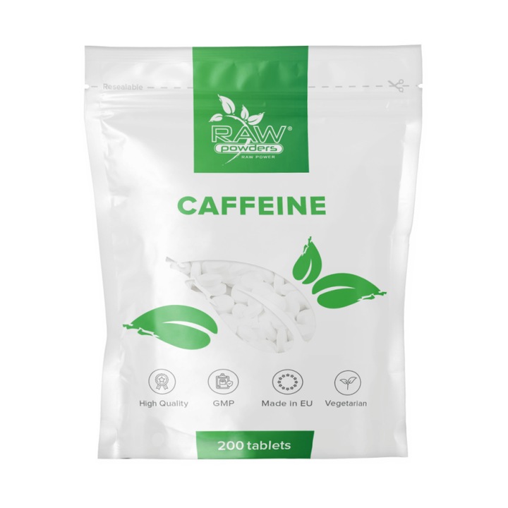 Raw Powders Caffeine 200mg 200 Tablete