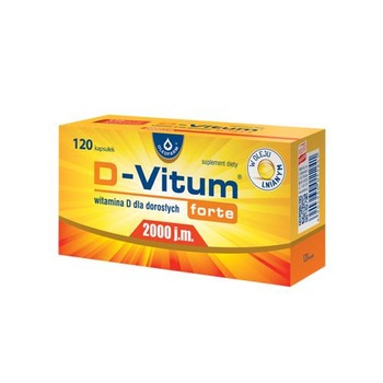 Supliment alimentar D-Vitum Forte Vitamina D pentru adulti 2000IU, 120 capsule Supliment alimentar D-Vitum Forte Vitamina D pentru adulti 2000IU, 120 capsule