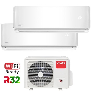 Aer conditionat Multisplit Vivax R-Design ACP-18COFM50AERI / 2x ACP-12CH35AERI, R32, Inverter, Clasa A++, I Feel, Auto Restart, Autodiagnoza, Autocuratare, Sleep Mode, 24 timer Aer conditionat Multisplit Vivax R-Design ACP-18COFM50AERI / 2x ACP-12CH35AERI, R32, Inverter, Clasa A++, I Feel, Auto Restart, Autodiagnoza, Autocuratare, Sleep Mode, 24 timer