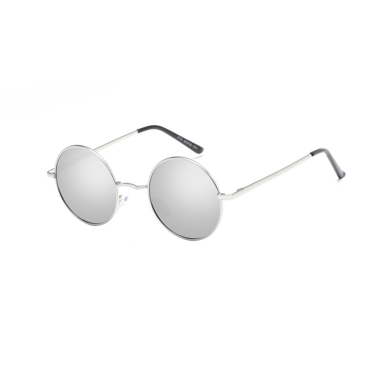 Ochelari de soare polarizati pentru femei, Stil vintage, Protectie UV400, Argintiu