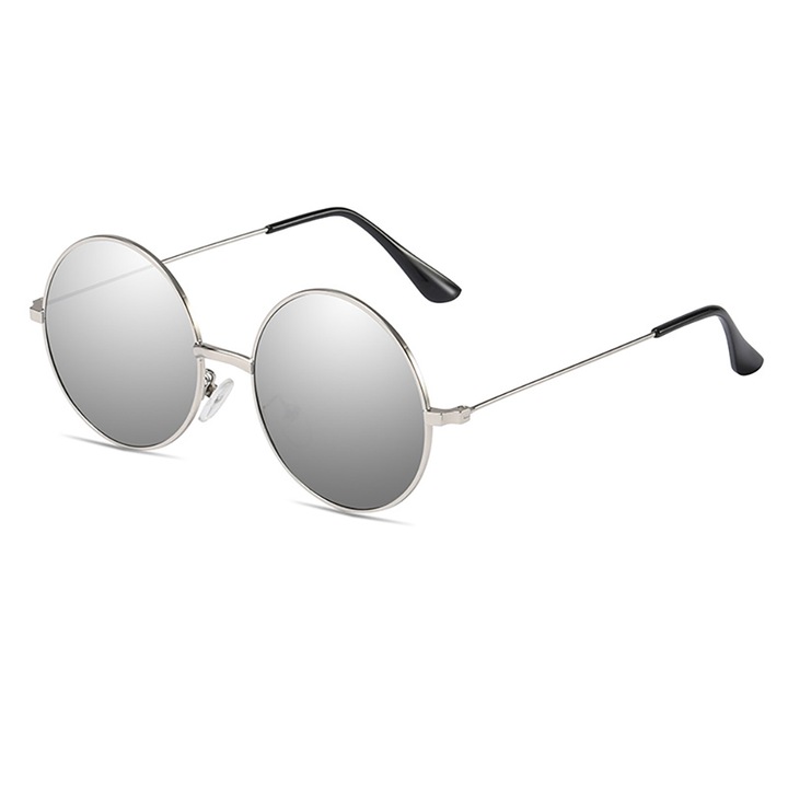 Ochelari de soare polarizati pentru femei, Stil modern, Protectie UV400, Gri/Argintiu