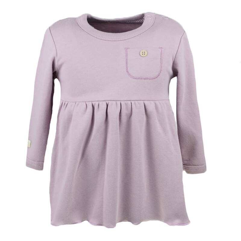 Rochie cu maneca lunga pentru fete Mini Junior 6876RZ, Roz