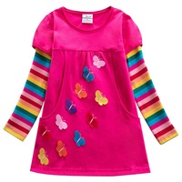 rochita tunica bumbac casual 122-128 cm 7-8 ani lovely butterfly roz imagen 28_0_
0