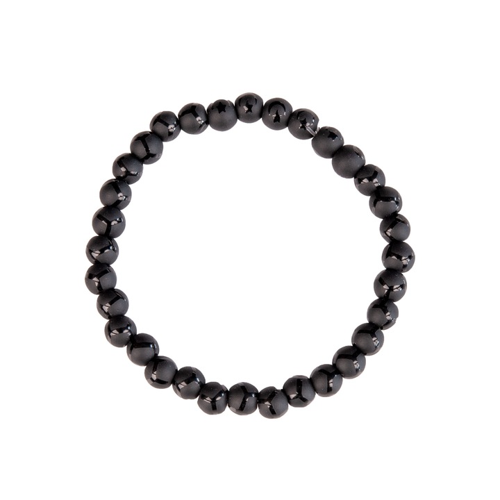 Bratara din pietre semipretioase, Onix, negru, reglabil