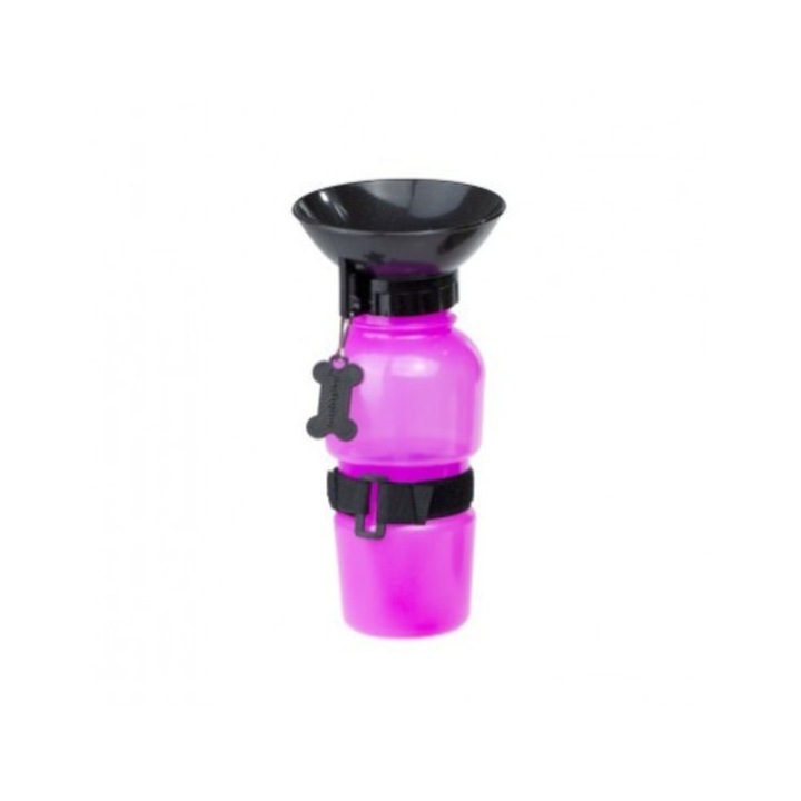 sticla portabila cu castron pentru catei 05 l roz imagen 42_1_
6