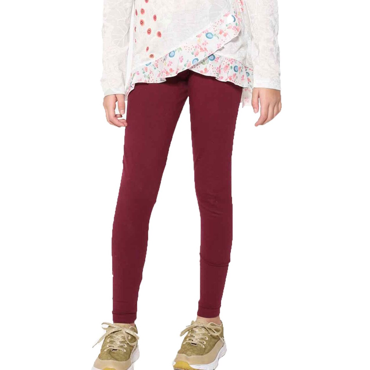 Pantaloni copii, Desigual 17WGKK16, Bordo, S