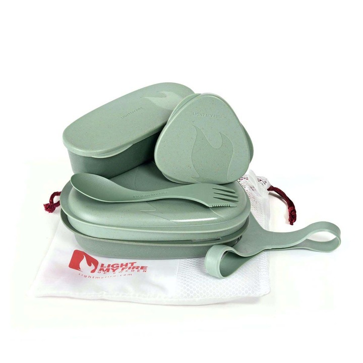 Set LunchKit Bio 6buc, verde, Light My Fire