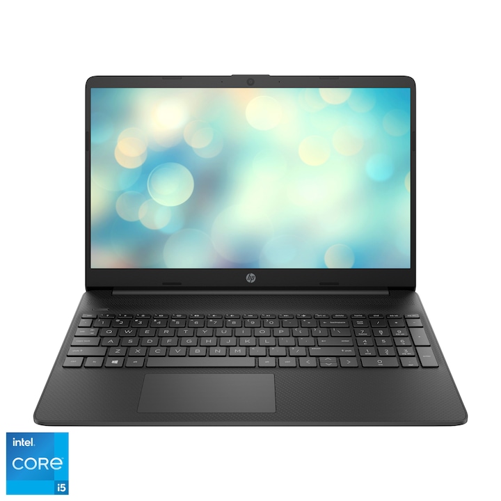 HP 15s-fq2015nq 15.6" Full HD laptop, Intel® Core™ i5-1135G7 akár 4.20 GHz processzorral, 8GB, 512GB SSD, Intel® Iris® Xᵉ Graphics, Free DOS, Nemzetközi Angol billentyűzet, Fekete