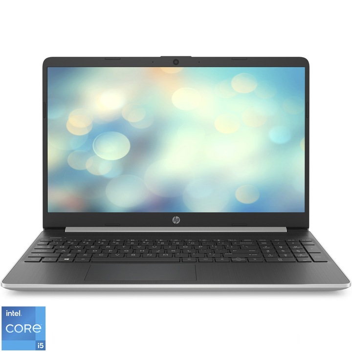 Лаптоп HP 15s-fq2016nq, Intel® Core™ i5-1135G7, 15.6", 8GB, SSD 256GB, Intel® Iris® Xᵉ Graphics, Free DOS, Natural Silver