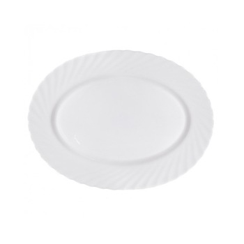 Platou opal oval alb 32cm Platou opal oval alb 32cm