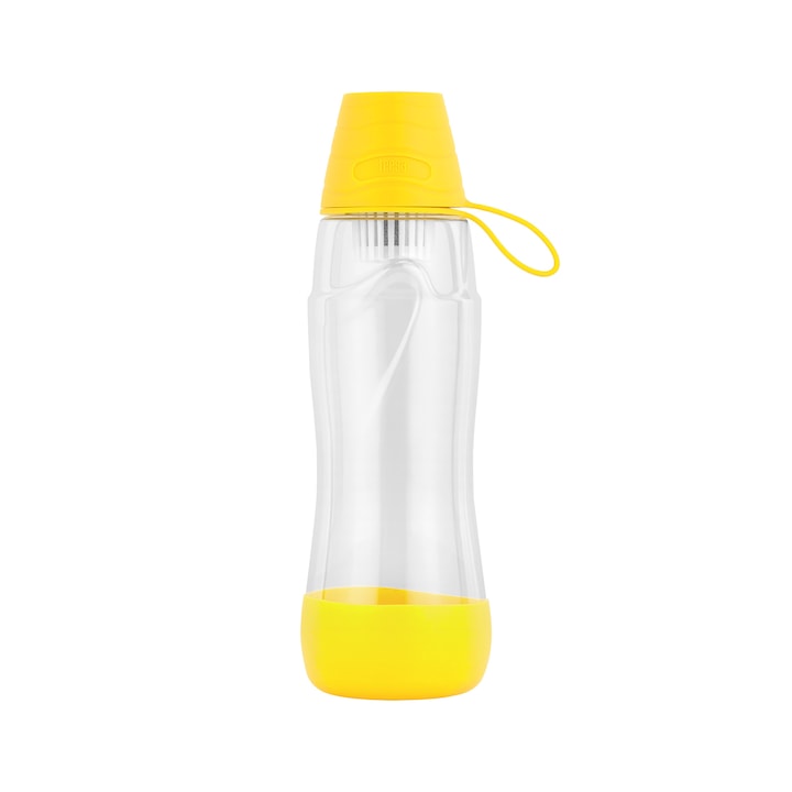 Teesa PURE WATER palack, aktív szénszűrővel, 550 ml, sárga