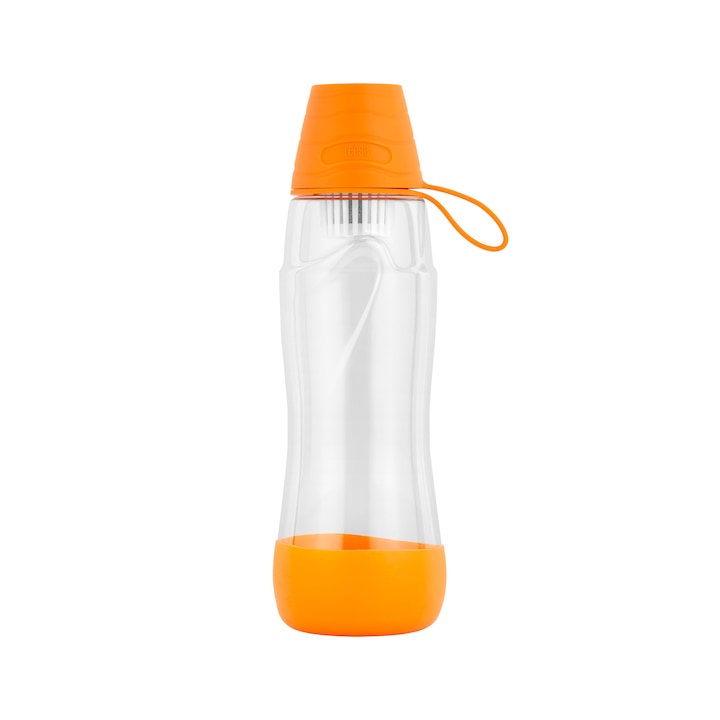 Teesa Pure Water 550 ml-es aktívszén szűrős flakon, narancssárga