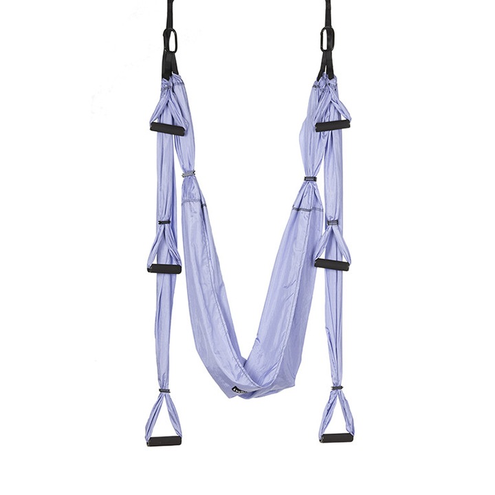 Люлка за въздушна йога, Хамак за йога флай, Аеро йога, Светлолилав