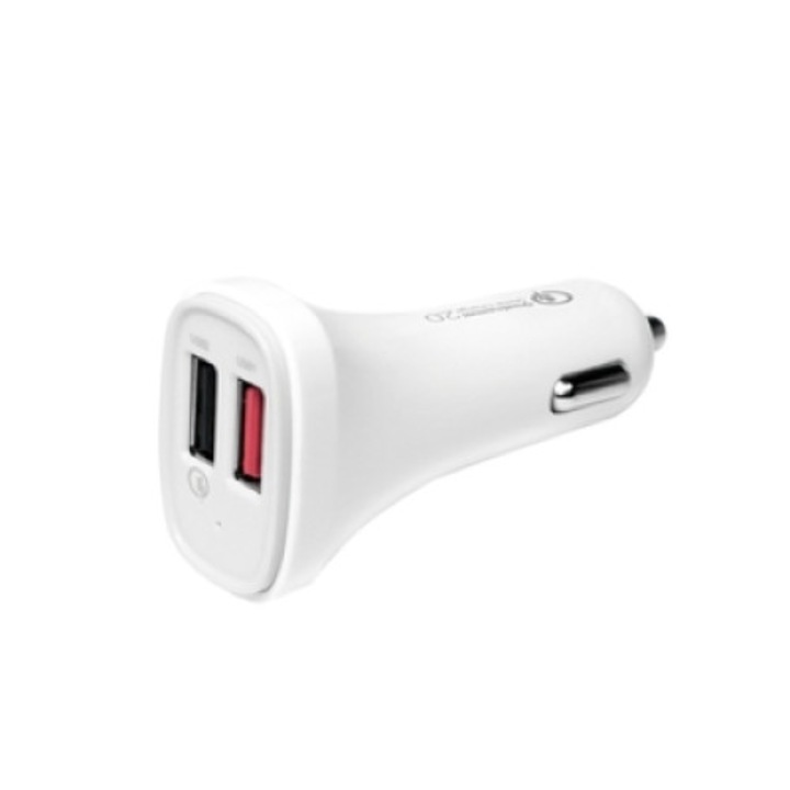 Logilink PA0134 autós adapter/töltő, 2 x 2.4A, USB adapter, fehér