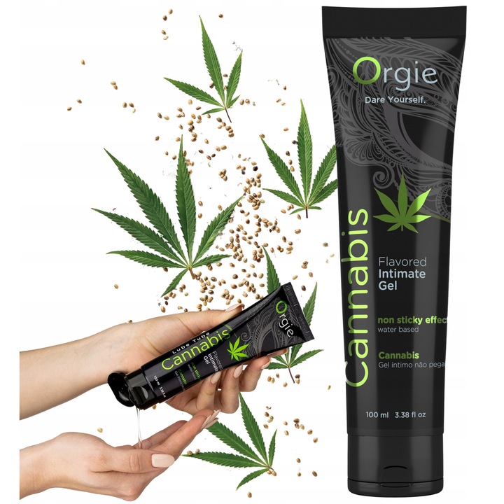 Lubrifiant intim pe baza apa cu ulei de canepa Orgie 100 ml