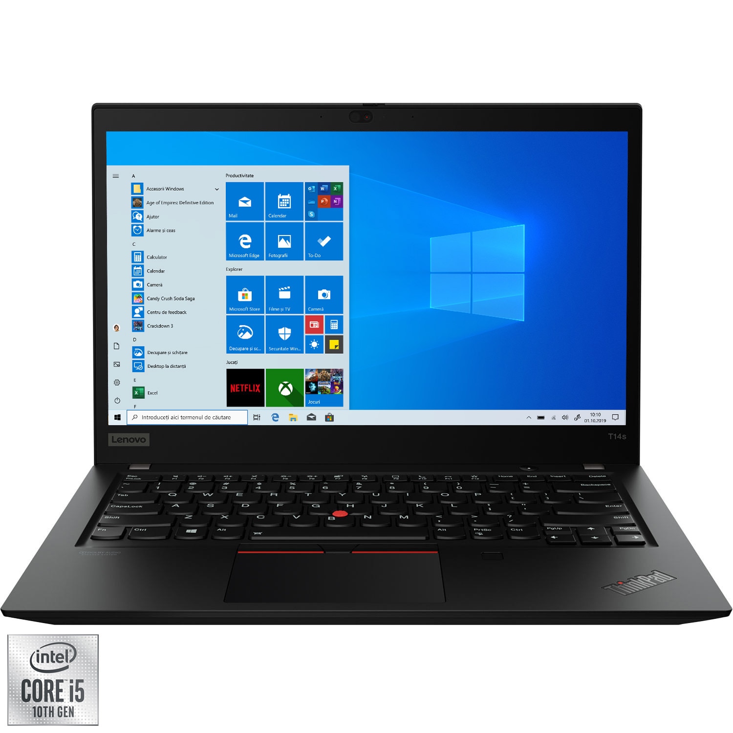 Laptop ultraportabil Lenovo ThinkPad T14s Gen 1 cu procesor Intel