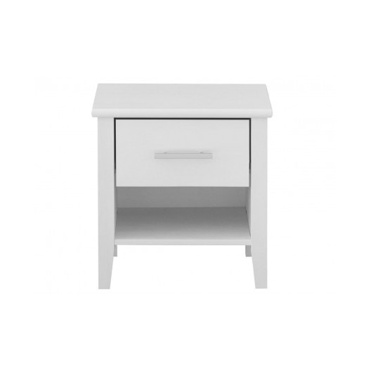 Noptiera alba Venetia din lemn masiv de pin Ambient H 48 cm x L 48 cm x l 39 cm