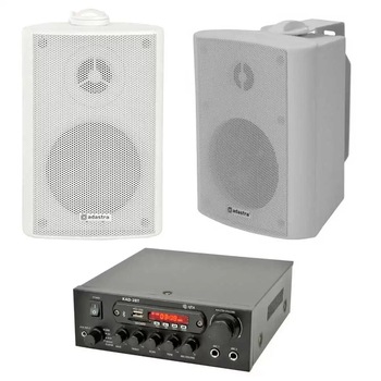 Amplificator digital QTX KAD-2BT, bluetooth, USB, FM, 4-8 Ohmi, 2 x 55W Max, 2 x Boxe BP3V-W Amplificator digital QTX KAD-2BT, bluetooth, USB, FM, 4-8 Ohmi, 2 x 55W Max, 2 x Boxe BP3V-W
