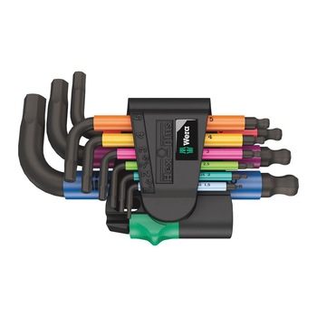 Set chei imbus scurte multicolore cu bila, WERA Hex-Plus, 9 piese Set chei imbus scurte multicolore cu bila, WERA Hex-Plus, 9 piese